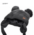 Joyinglife Soft Warm Knit Cotton Cute Baby Beanie Hat Dark Grey