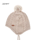 Joyingtwo Baby Boys Girls Fleece Lined Knit Kids Hat with Earflap Winter Hat Beige